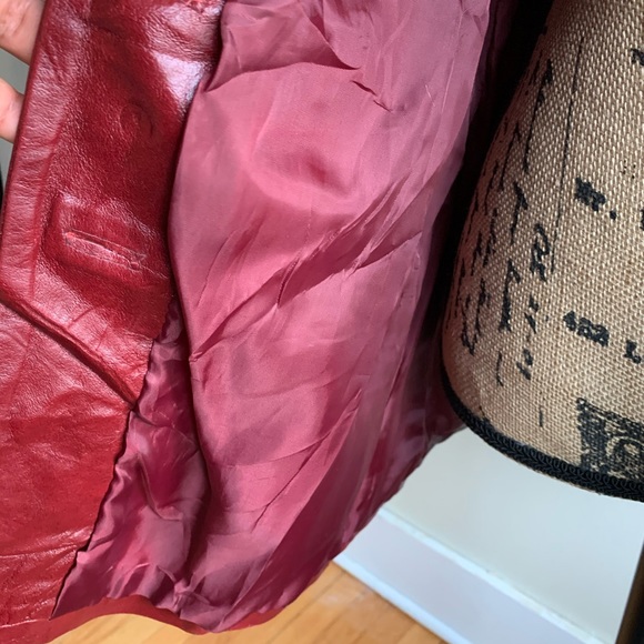 Authentic Vera Pelle burgundy jacket size L - Picture 9 of 14